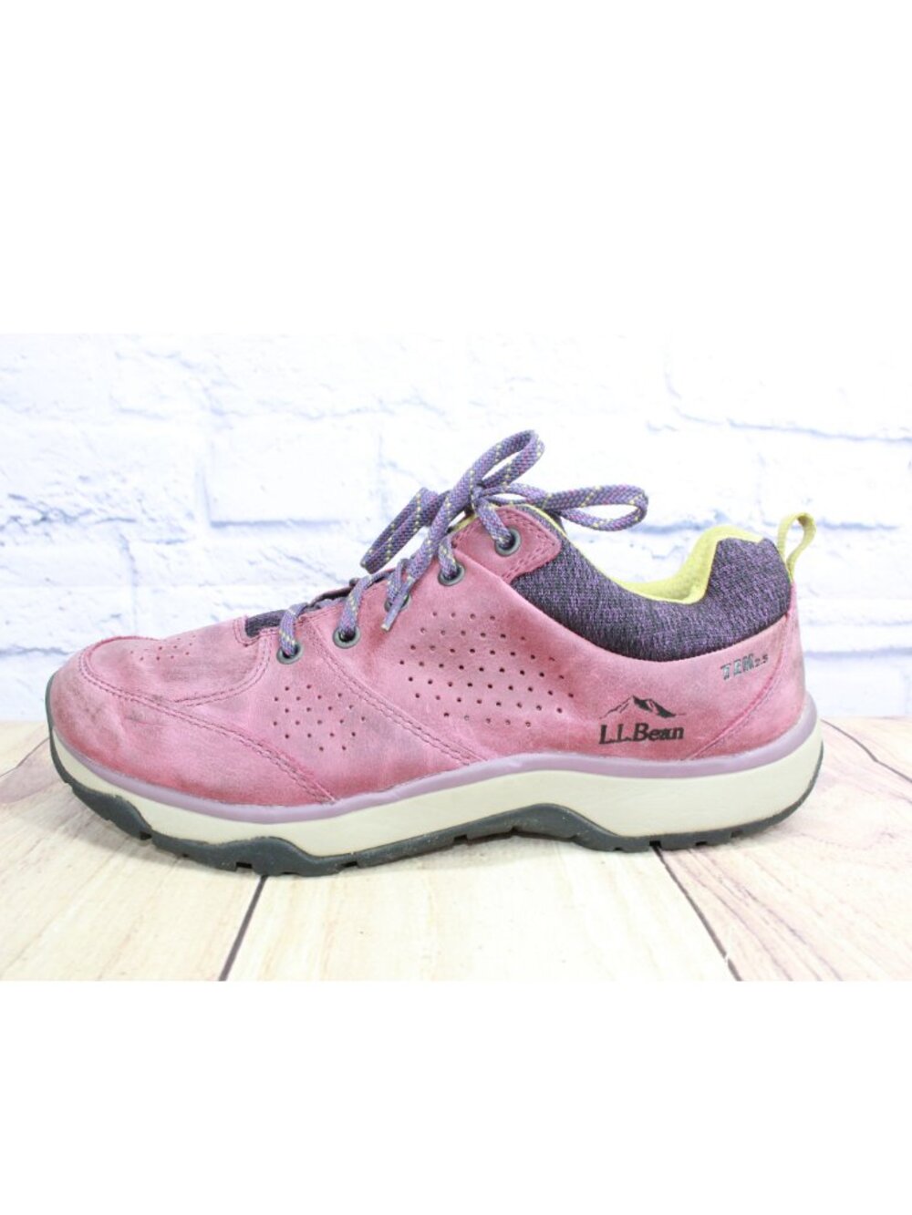 LL Bean Trailduster Burgundy TEK 2.5 Low Waterproof Hiking Shoes 11 M